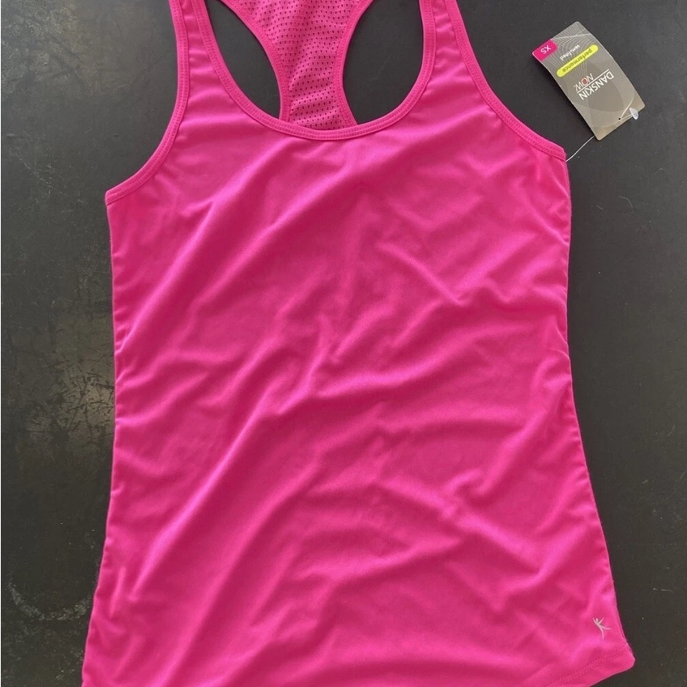 Danskin Now Pink Fitted Tank Top